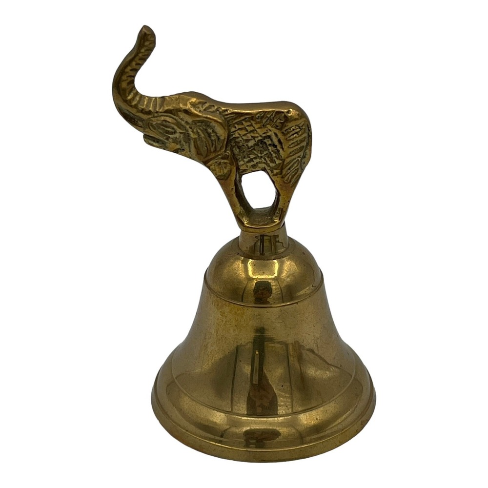 Balancing Elephant‎ Brass Bell Trunk Up